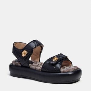 Coach  Peyton Sandal With Signature Jacquard